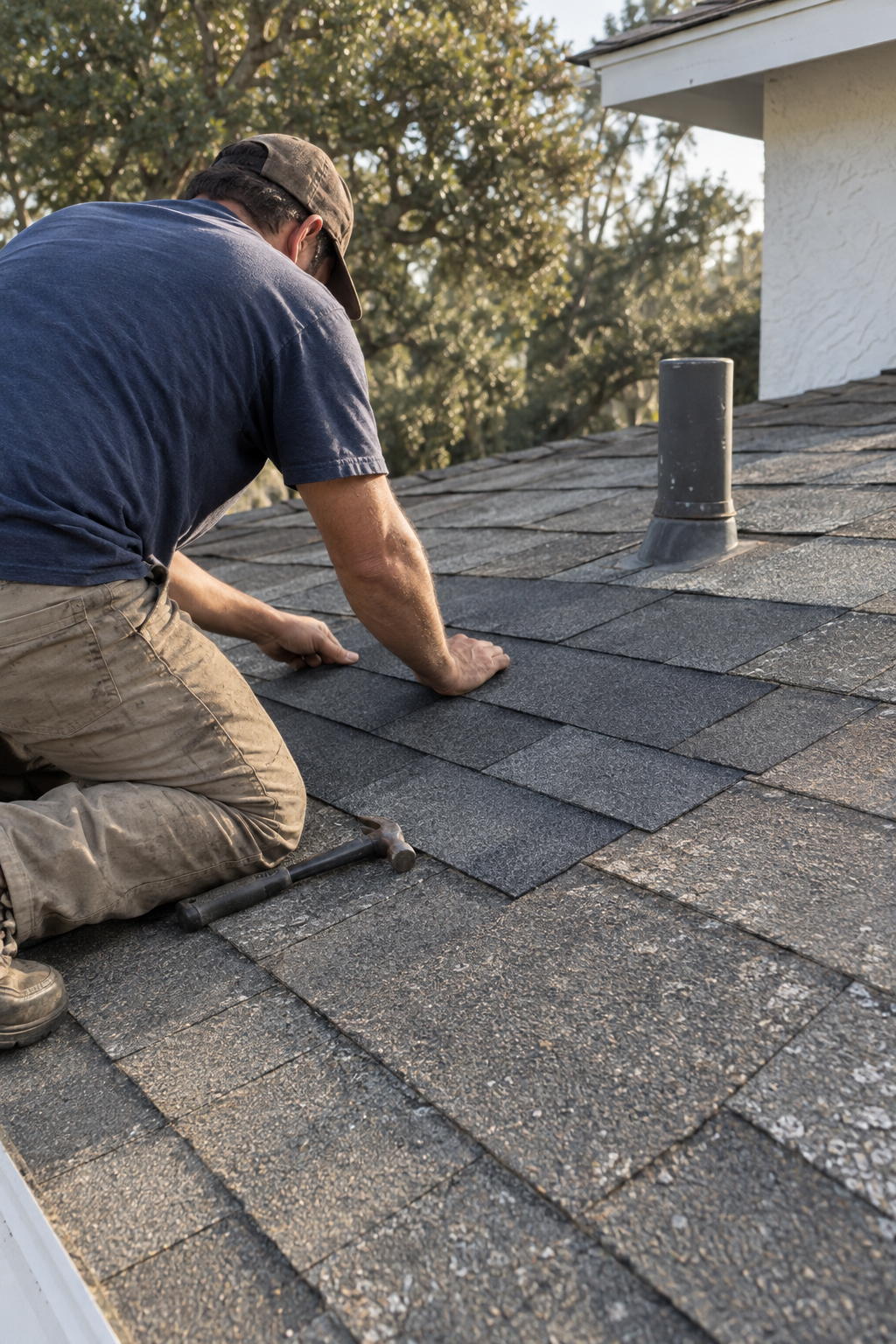 roof repair on a Eastern Goleta Valley home